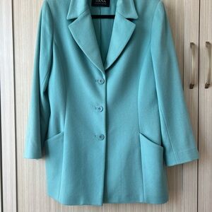 Dana Buchman Vintage Women's Aqua Cashmere Blazer